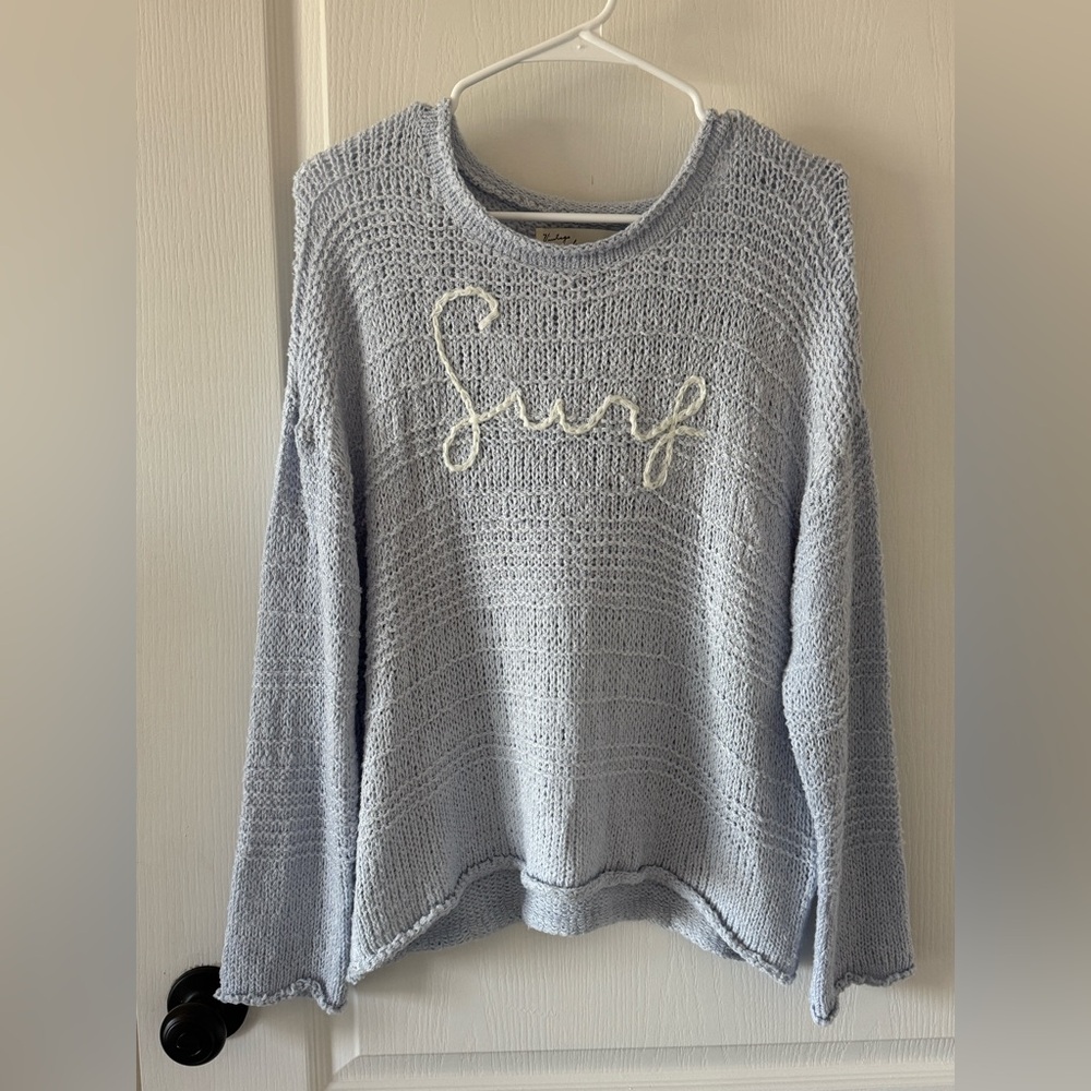 Vintage Havana light blue knit sweater “surf”